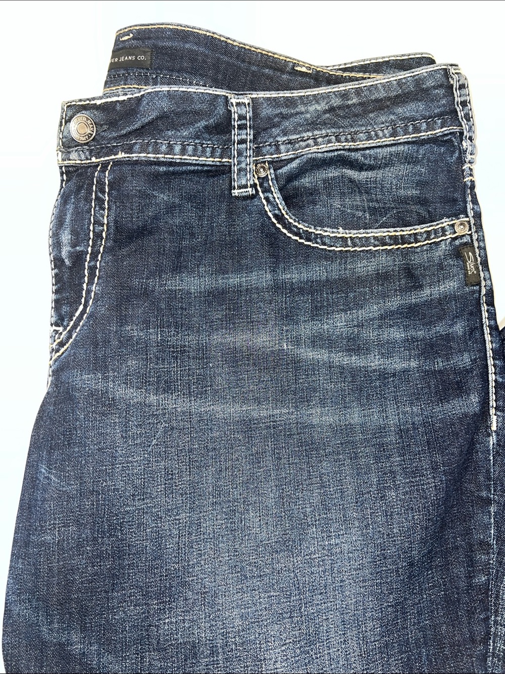 Silver Jeans Co. Suki Straight Leg Distressed Plus Size Jeans 22